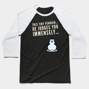 Judging Penguin Baseball T-Shirt